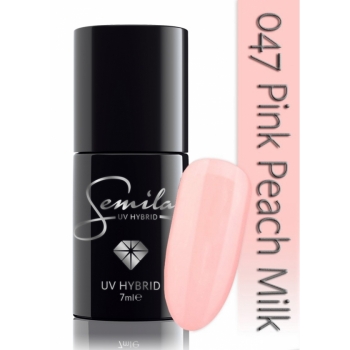 SEMILAC lakier hybrydowy 047 pink peach milk - 7 ml.